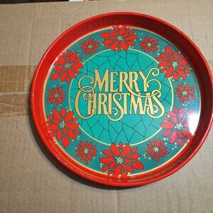 merry Christmas tin dish